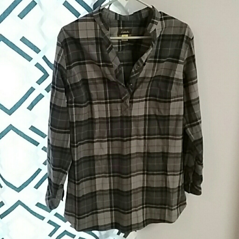 Cabelas Flannel Tunic sz M
